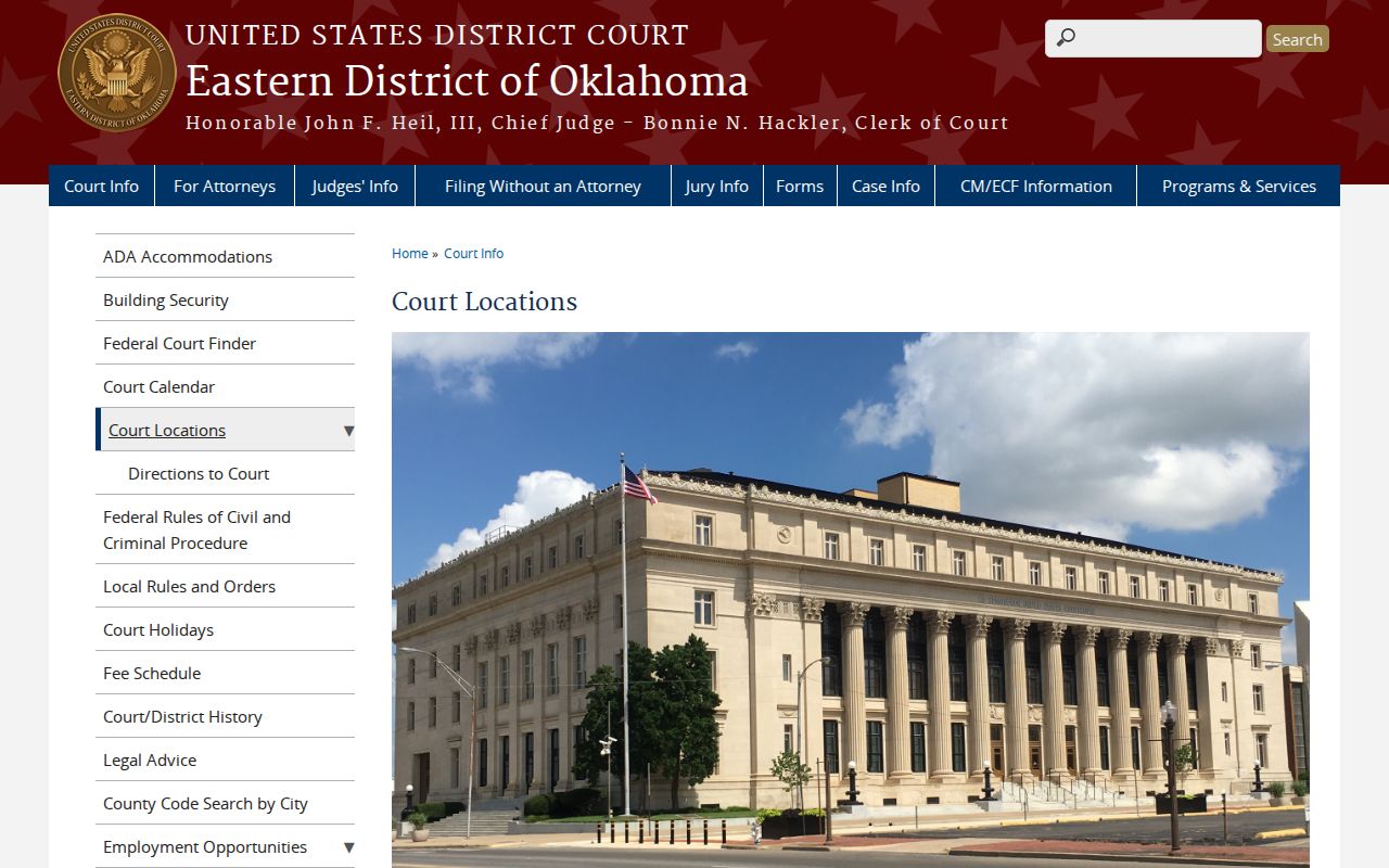 Choctaw County warrant lookup federal courthouse contact reference